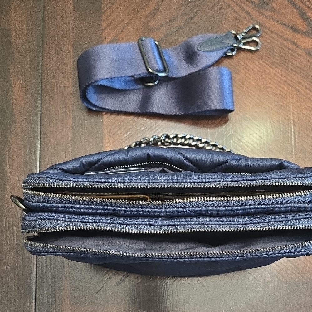 MZ Wallace Navy Quilted Shoulder Bag - Picture 6 of 9